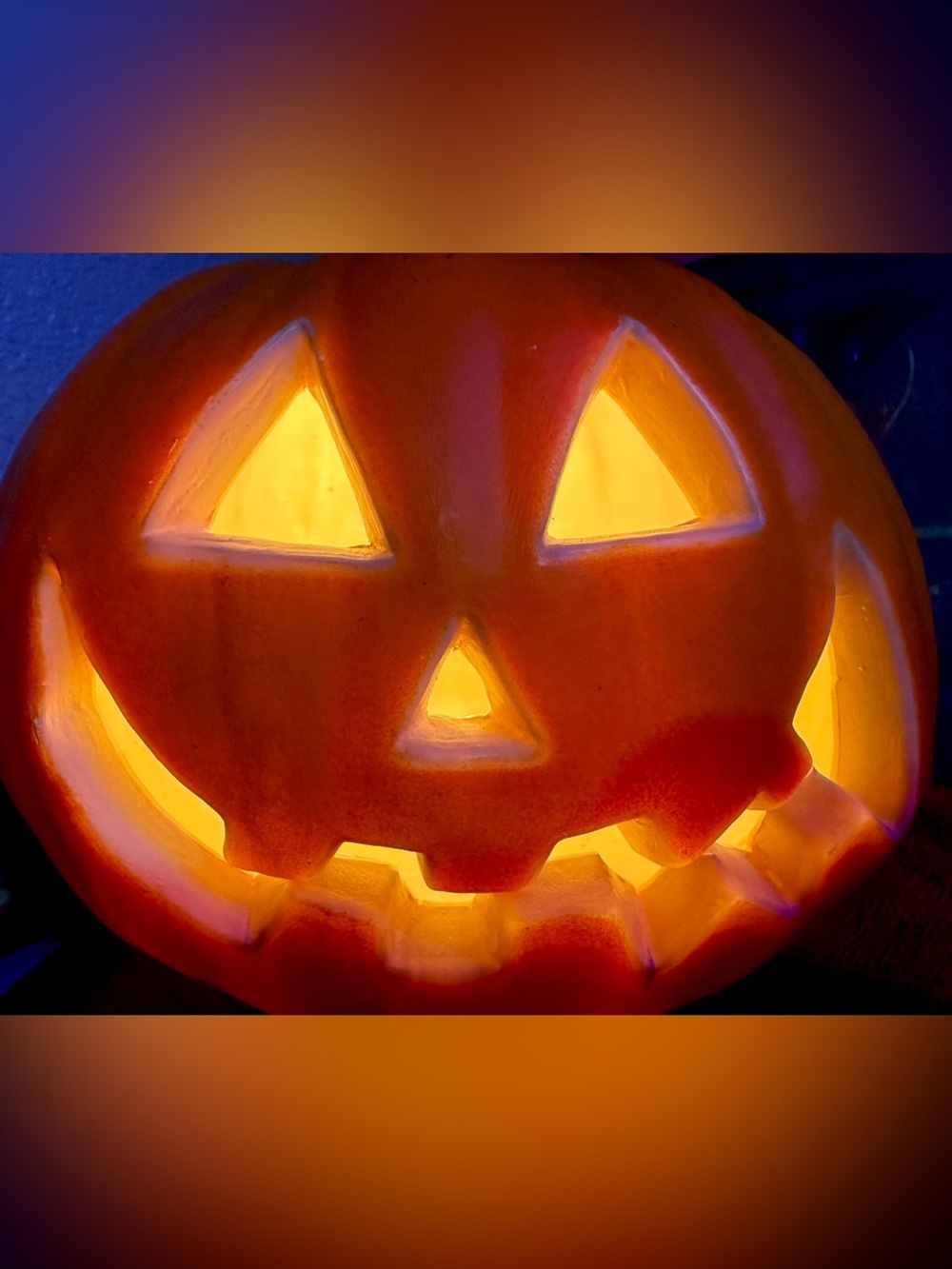 Vintage Pumpkin Jack O Lantern Lighted Halloween Fall Decor🎃